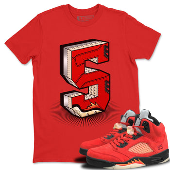 Jordan 5 Mars For Her Sneaker Match Tees Number Statue Sneaker Tees Jordan 5 Mars For Her Sneaker Release Tees Unisex Shirts