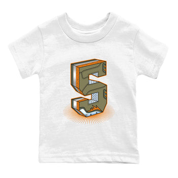 5s Olive shirt to match jordans Number Statue sneaker tees Air Jordan 5 Olive SNRT sneaker release tees baby toddler White 2 cotton Shirt