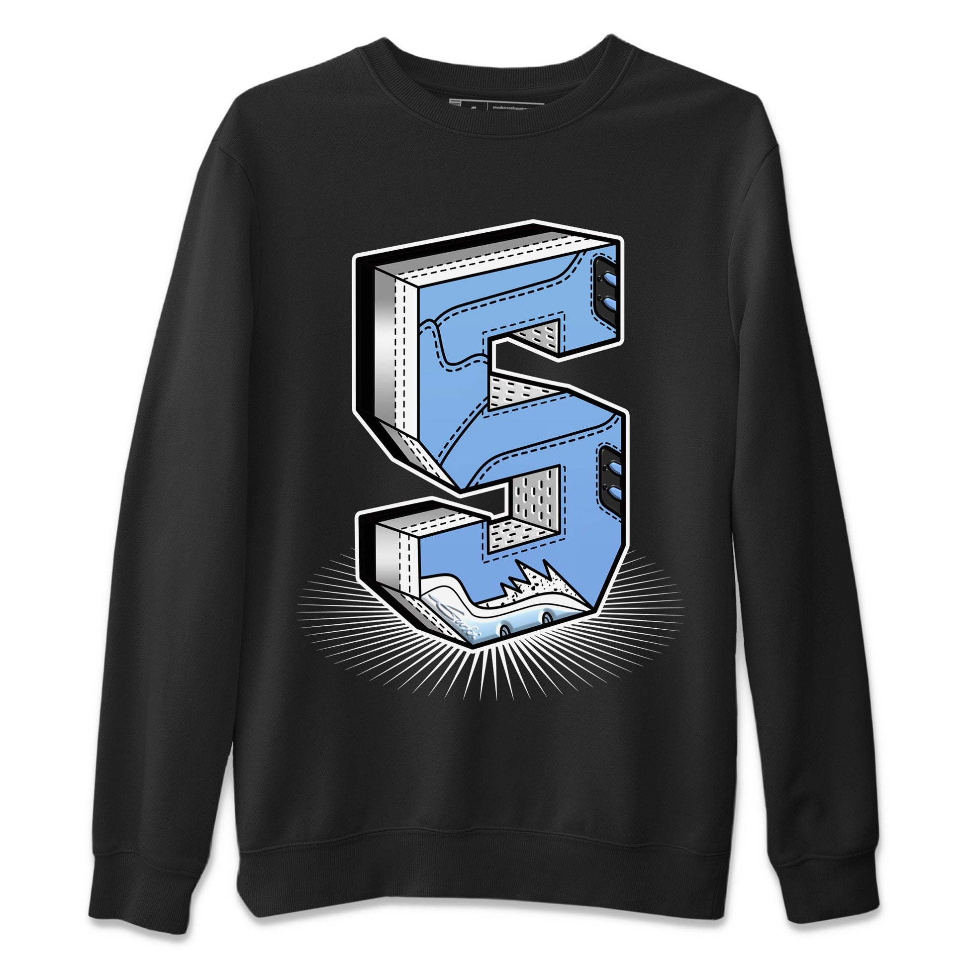 Jordan 5 UNC Sneaker Match Tees Number Statue Sneaker Tees Jordan 5 UNC SNRT Sneaker Tees Unisex Shirts