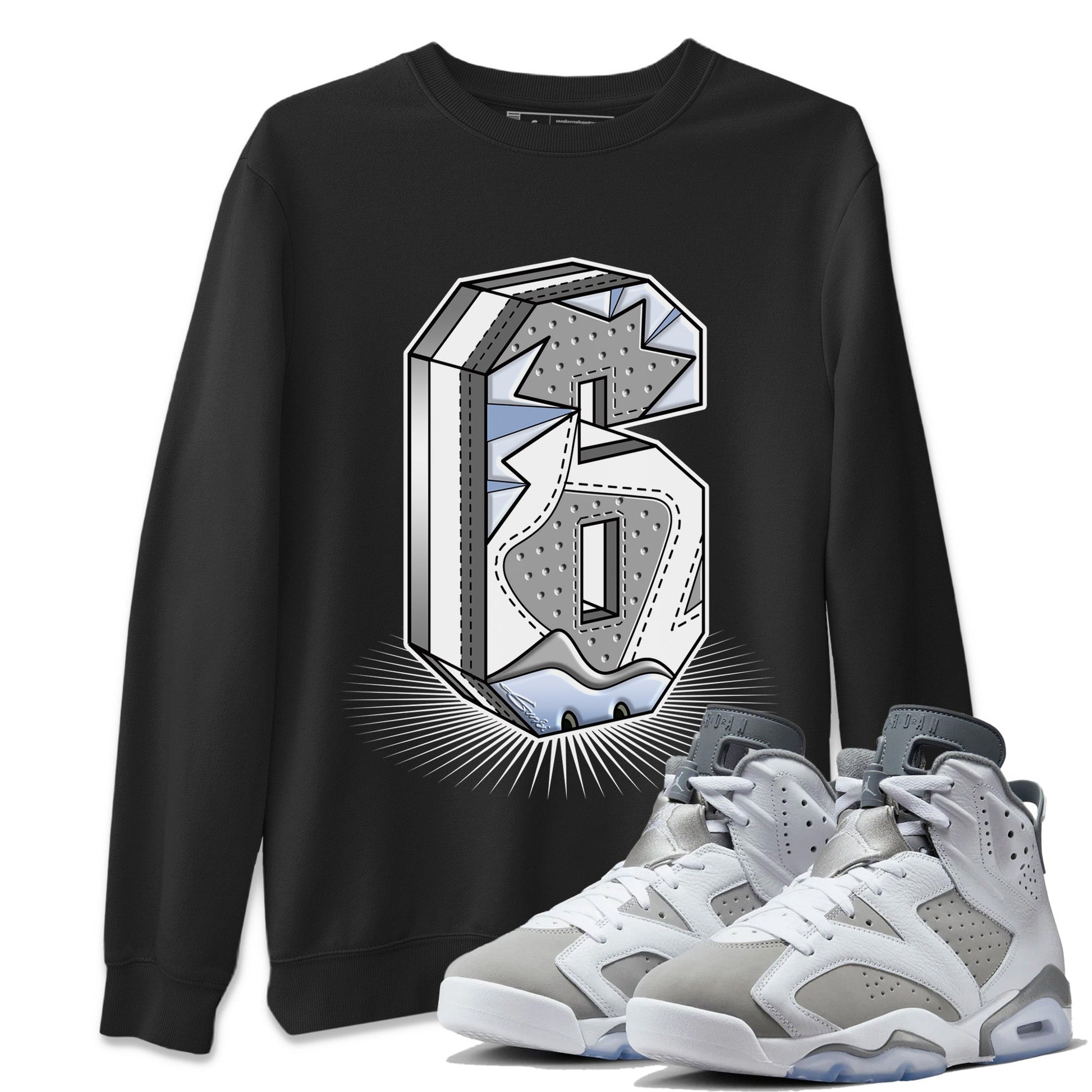 Jordan 6 Cool Grey Sneaker Match Tees Number Statue Sneaker Tees Jordan 6 Cool Grey Sneaker Release Tees Unisex Shirts
