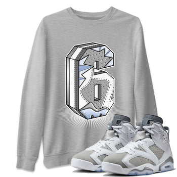 Jordan 6 Cool Grey Sneaker Match Tees Number Statue Sneaker Tees Jordan 6 Cool Grey Sneaker Release Tees Unisex Shirts