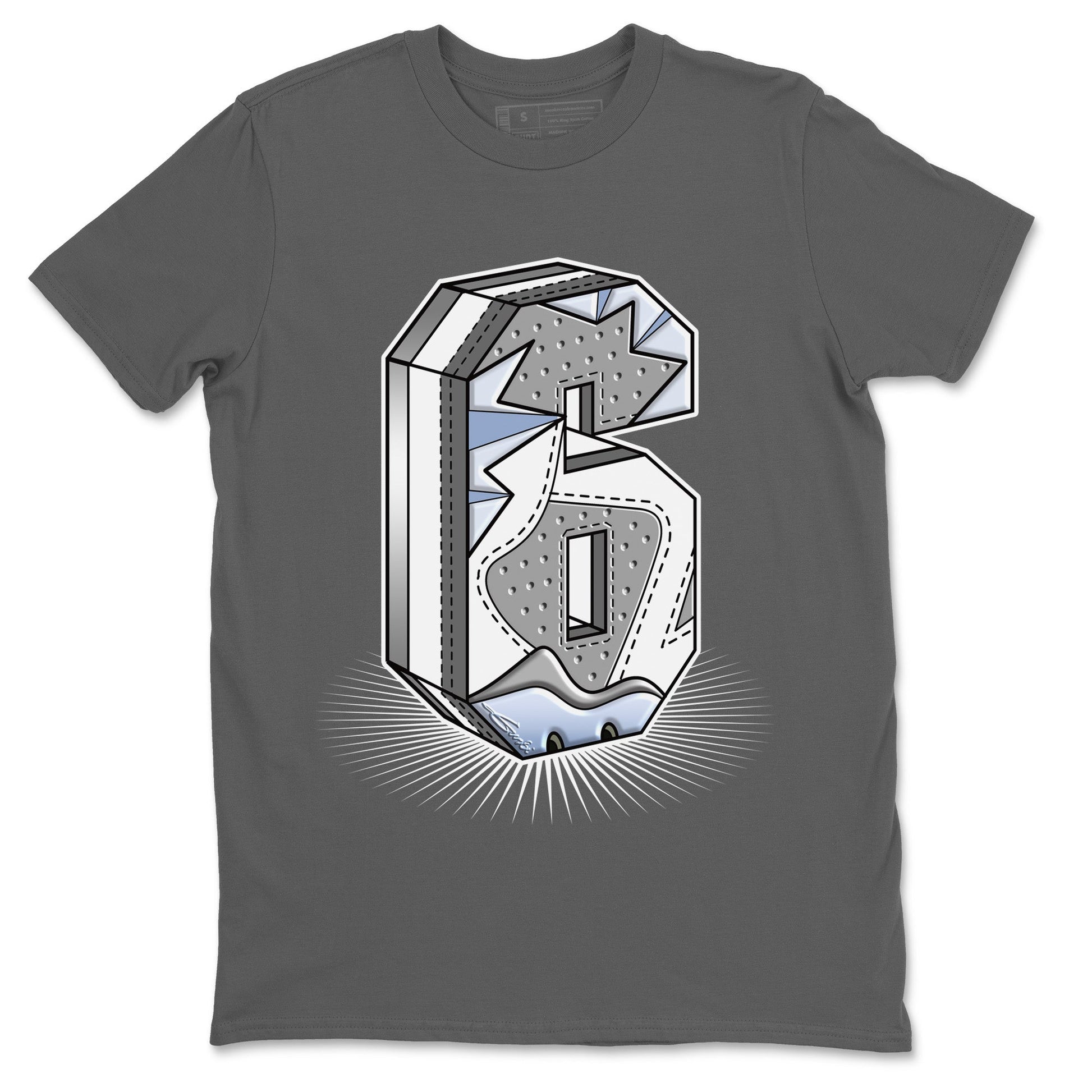 Jordan 6 Cool Grey Sneaker Match Tees Number Statue Sneaker Tees Jordan 6 Cool Grey Sneaker Release Tees Unisex Shirts