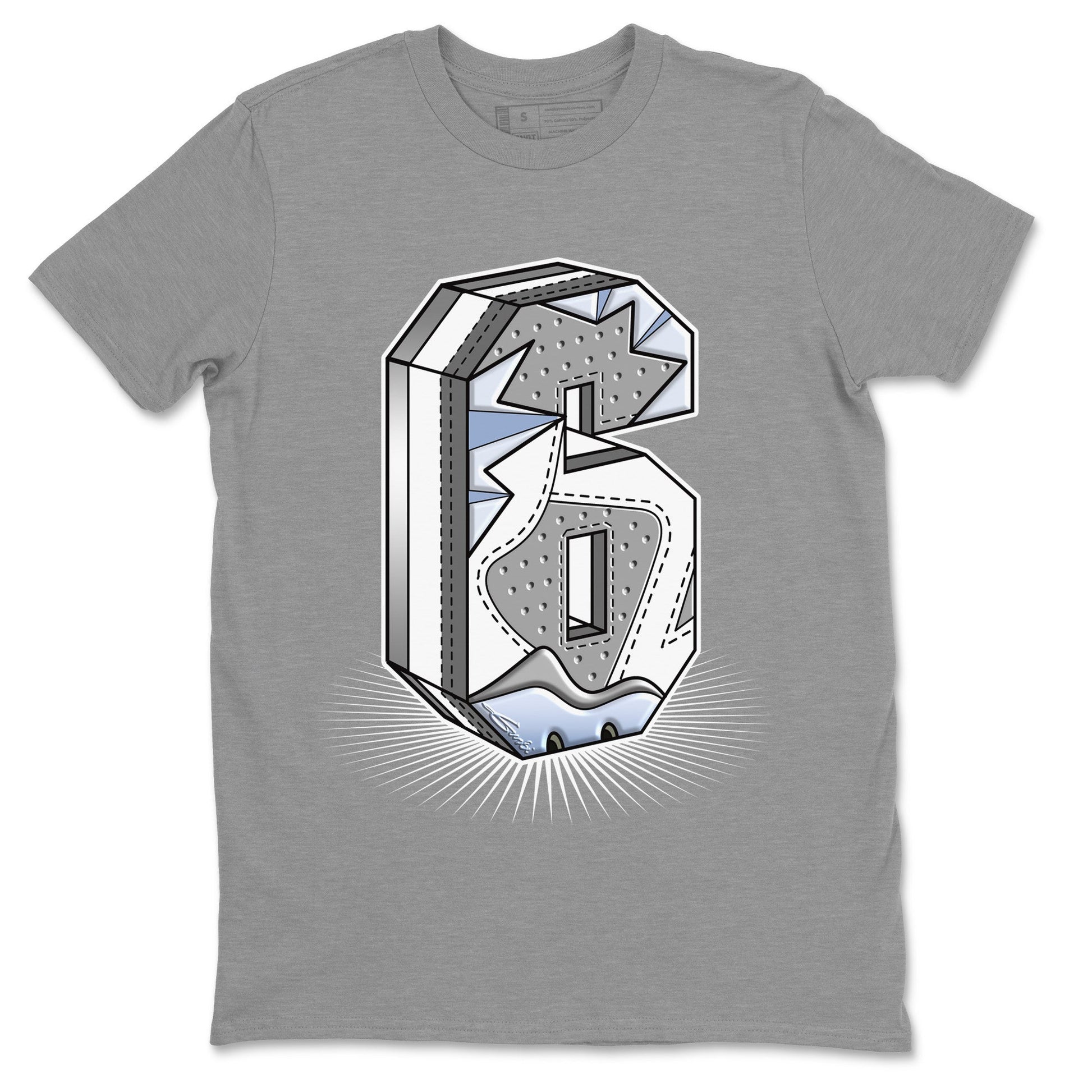 Jordan 6 Cool Grey Sneaker Match Tees Number Statue Sneaker Tees Jordan 6 Cool Grey Sneaker Release Tees Unisex Shirts