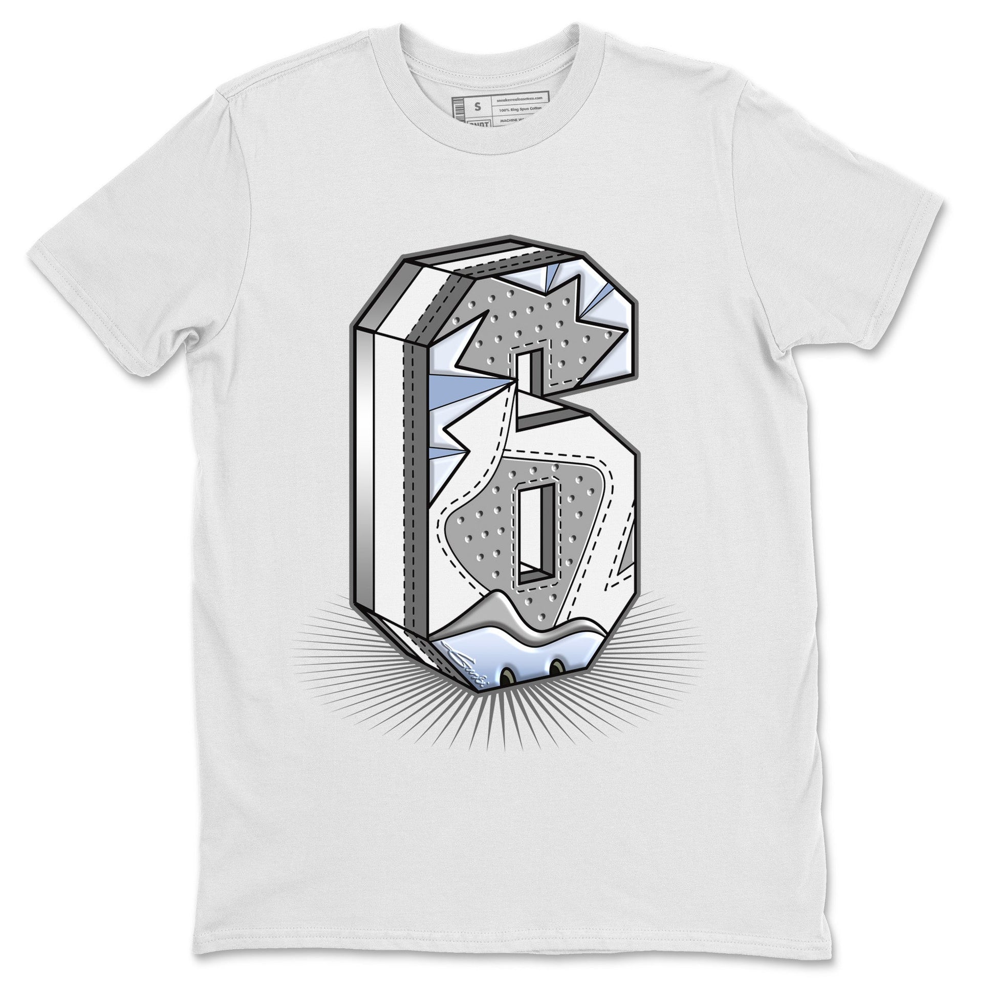 Jordan 6 Cool Grey Sneaker Match Tees Number Statue Sneaker Tees Jordan 6 Cool Grey Sneaker Release Tees Unisex Shirts