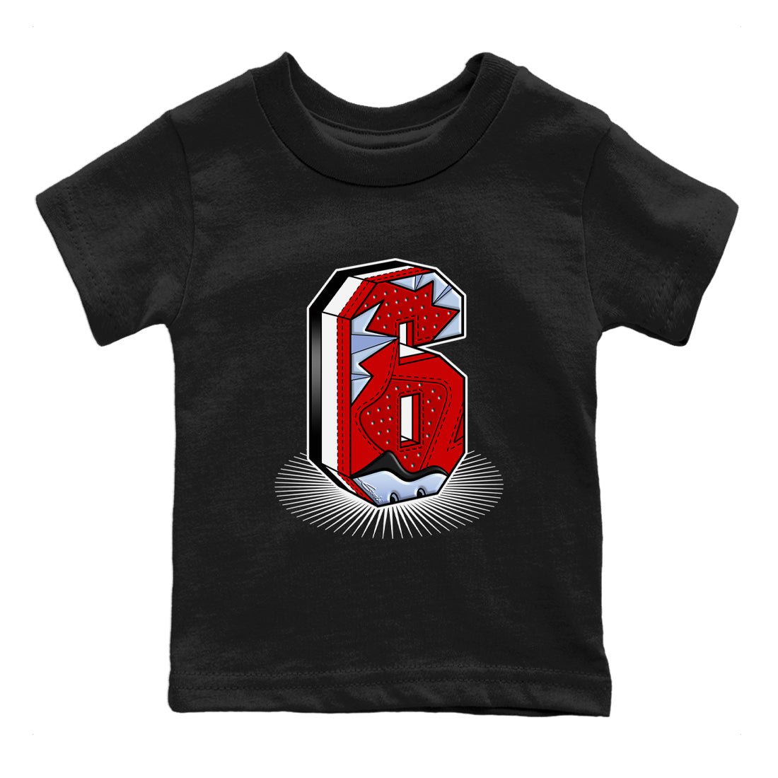 Air Jordan 6 Toro Bravo Number Statue Baby and Kids Sneaker Tees Air Jordan 6 Toro Bravo Kids Sneaker Tees Washing and Care Tip