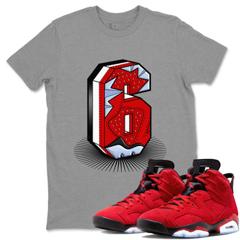 Air Jordan 6 Toro Bravo Number Statue Crew Neck Sneaker Tees Air Jordan 6 Toro Bravo Sneaker T-Shirts Size Chart