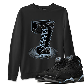 Air Jordan 7 Chambray Sneaker Match Tees Number Statue Sneaker Tees Jordan 7 Chambray Sneaker Release Tees Unisex Shirts Black 1