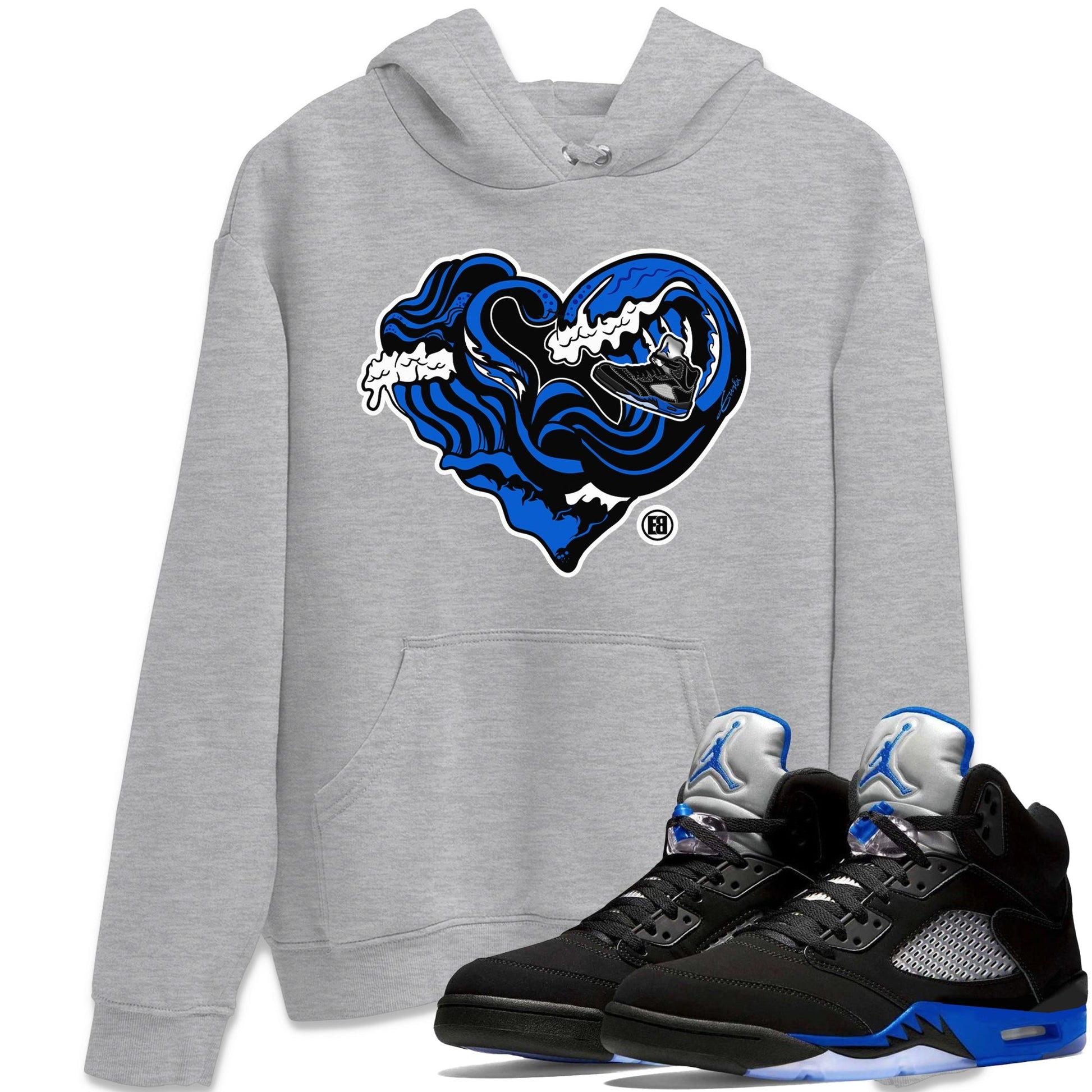 Jordan 5 Racer Blue Sneaker Match Tees Ocean Love Sneaker Tees Jordan 5 Racer Blue Sneaker Release Tees Unisex Shirts