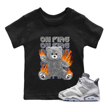 Jordan 6 Cool Grey Sneaker Match Tees On Fire Bear Sneaker Tees Jordan 6 Cool Grey Sneaker Release Tees Kids Shirts