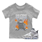 Jordan 6 Cool Grey Sneaker Match Tees On Fire Bear Sneaker Tees Jordan 6 Cool Grey Sneaker Release Tees Kids Shirts