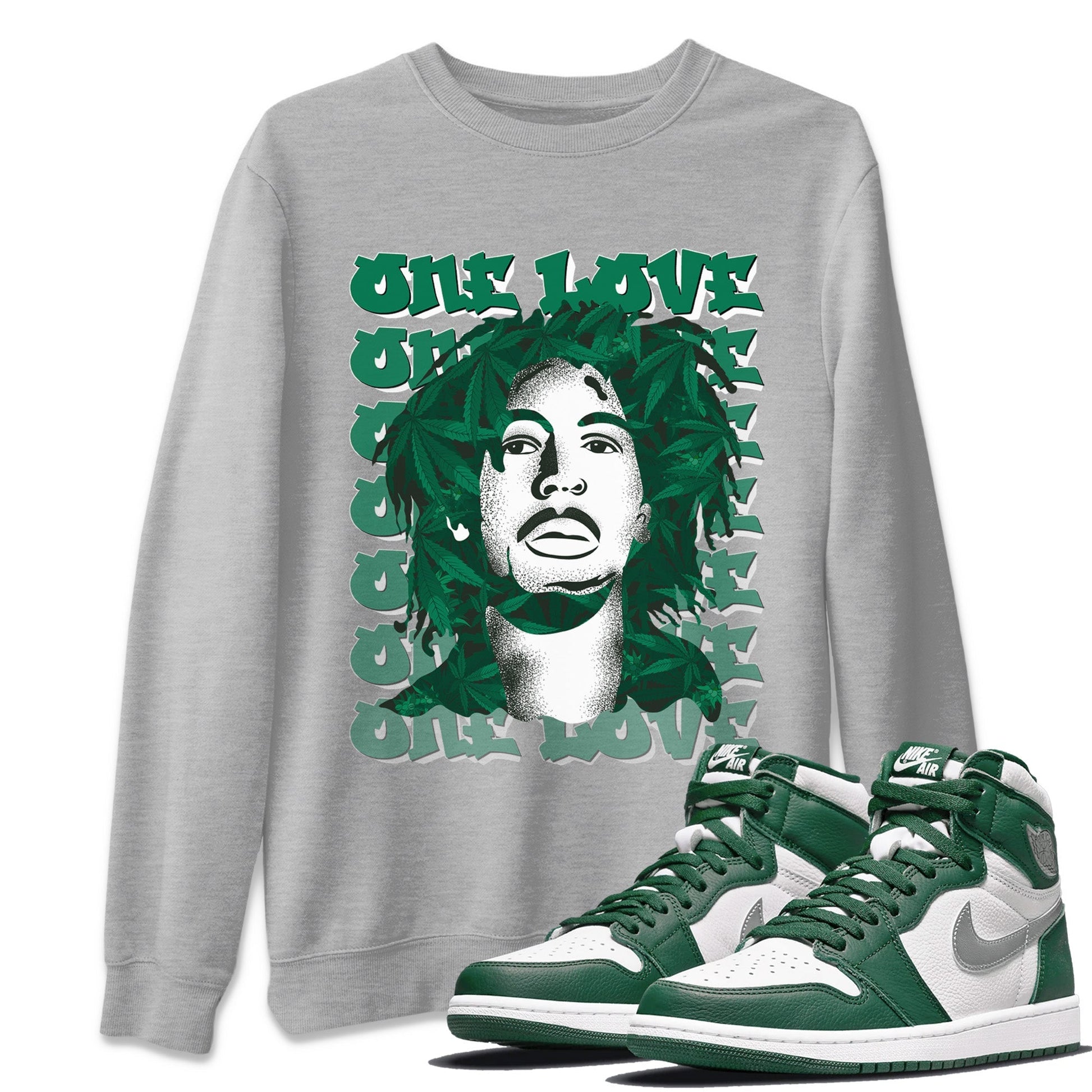 Jordan 1 Gorge Green Sneaker Match Tees One Love Sneaker Tees Jordan 1 Gorge Green Sneaker Release Tees Unisex Shirts