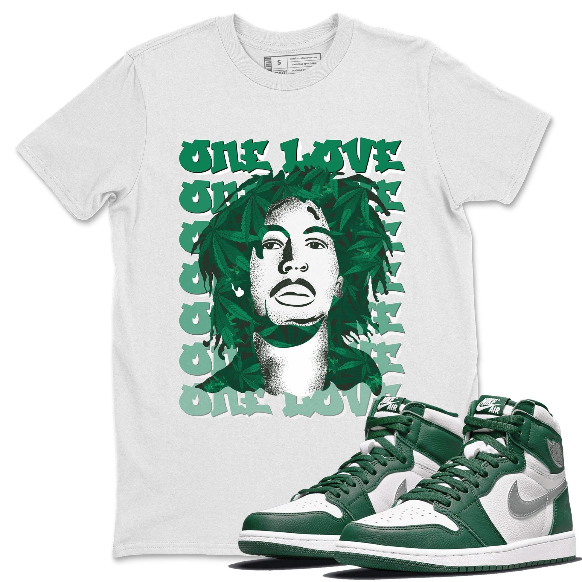 Jordan 1 Gorge Green Sneaker Match Tees One Love Sneaker Tees Jordan 1 Gorge Green Sneaker Release Tees Unisex Shirts