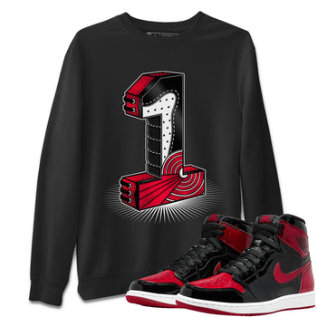 Jordan 1 Bred Patent Sneaker Match Tees One Statue Sneaker Tees Jordan 1 Bred Patent Sneaker Release Tees Unisex Shirts