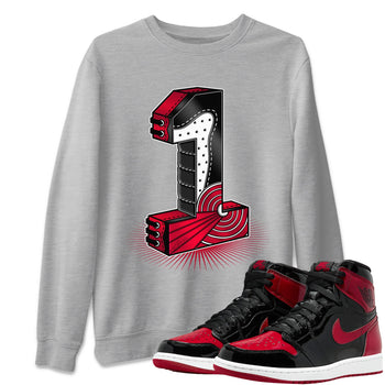 Jordan 1 Bred Patent Sneaker Match Tees One Statue Sneaker Tees Jordan 1 Bred Patent Sneaker Release Tees Unisex Shirts