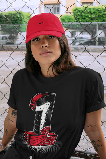 Jordan 1 Bred Patent Sneaker Match Tees One Statue Sneaker Tees Jordan 1 Bred Patent Sneaker Release Tees Unisex Shirts