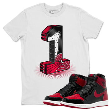 Jordan 1 Bred Patent Sneaker Match Tees One Statue Sneaker Tees Jordan 1 Bred Patent Sneaker Release Tees Unisex Shirts