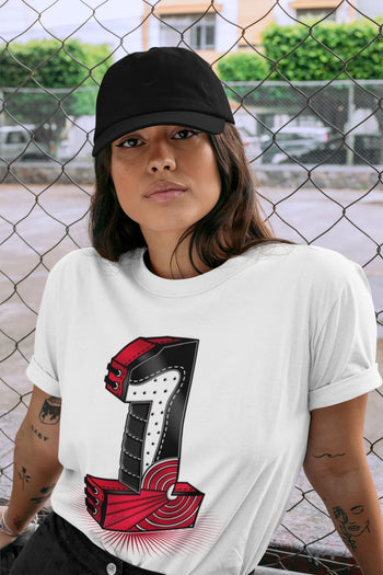 Jordan 1 Bred Patent Sneaker Match Tees One Statue Sneaker Tees Jordan 1 Bred Patent Sneaker Release Tees Unisex Shirts