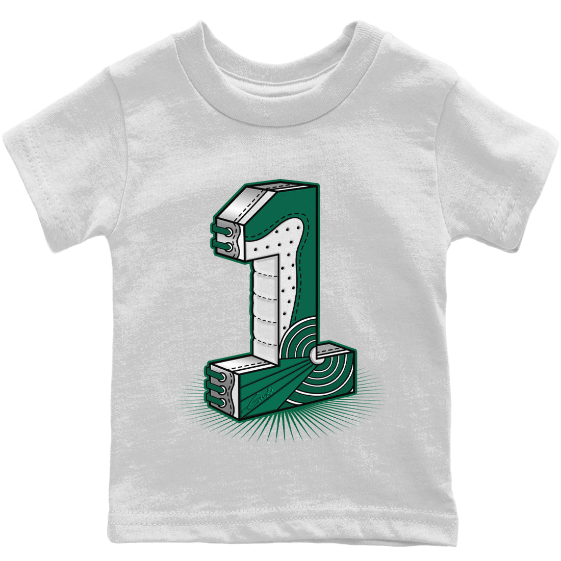 Jordan 1 Gorge Green Sneaker Match Tees One Statue Sneaker Tees Jordan 1 Gorge Green Sneaker Release Tees Kids Shirts