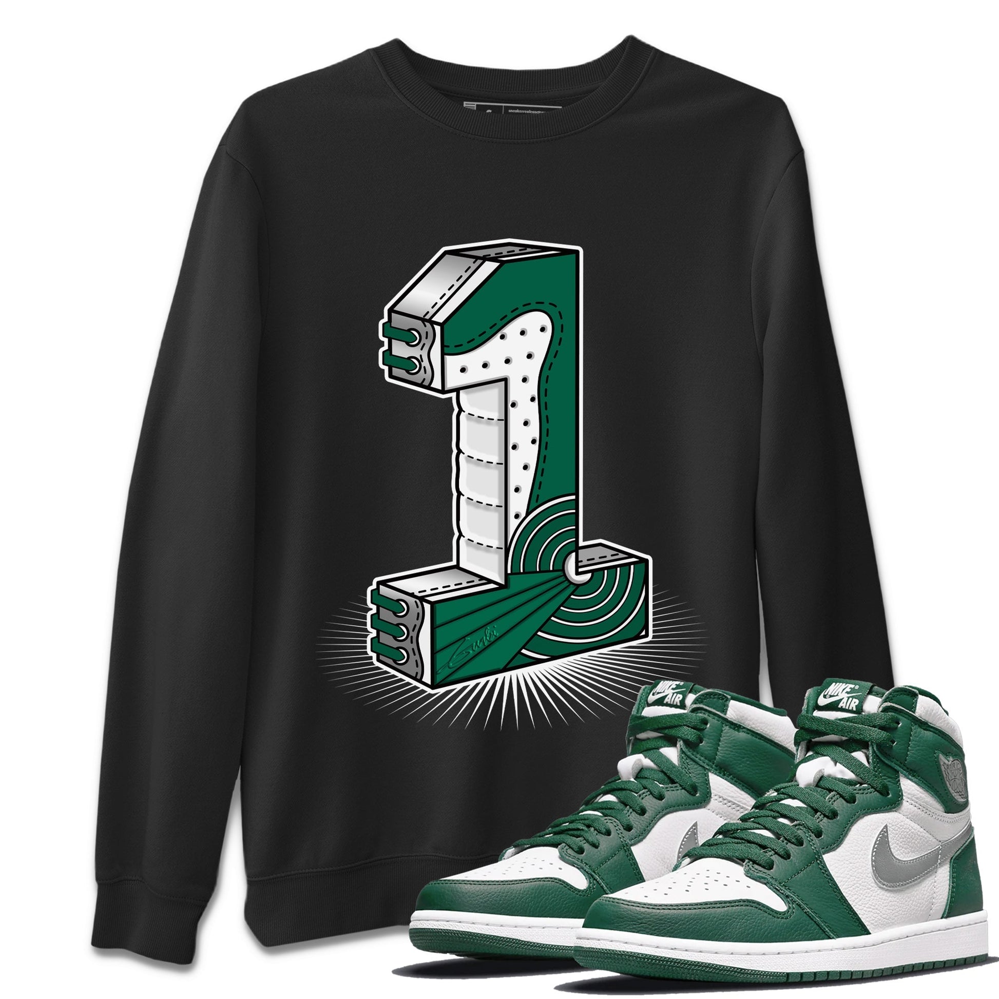 Jordan 1 Gorge Green Sneaker Match Tees One Statue Sneaker Tees Jordan 1 Gorge Green Sneaker Release Tees Unisex Shirts
