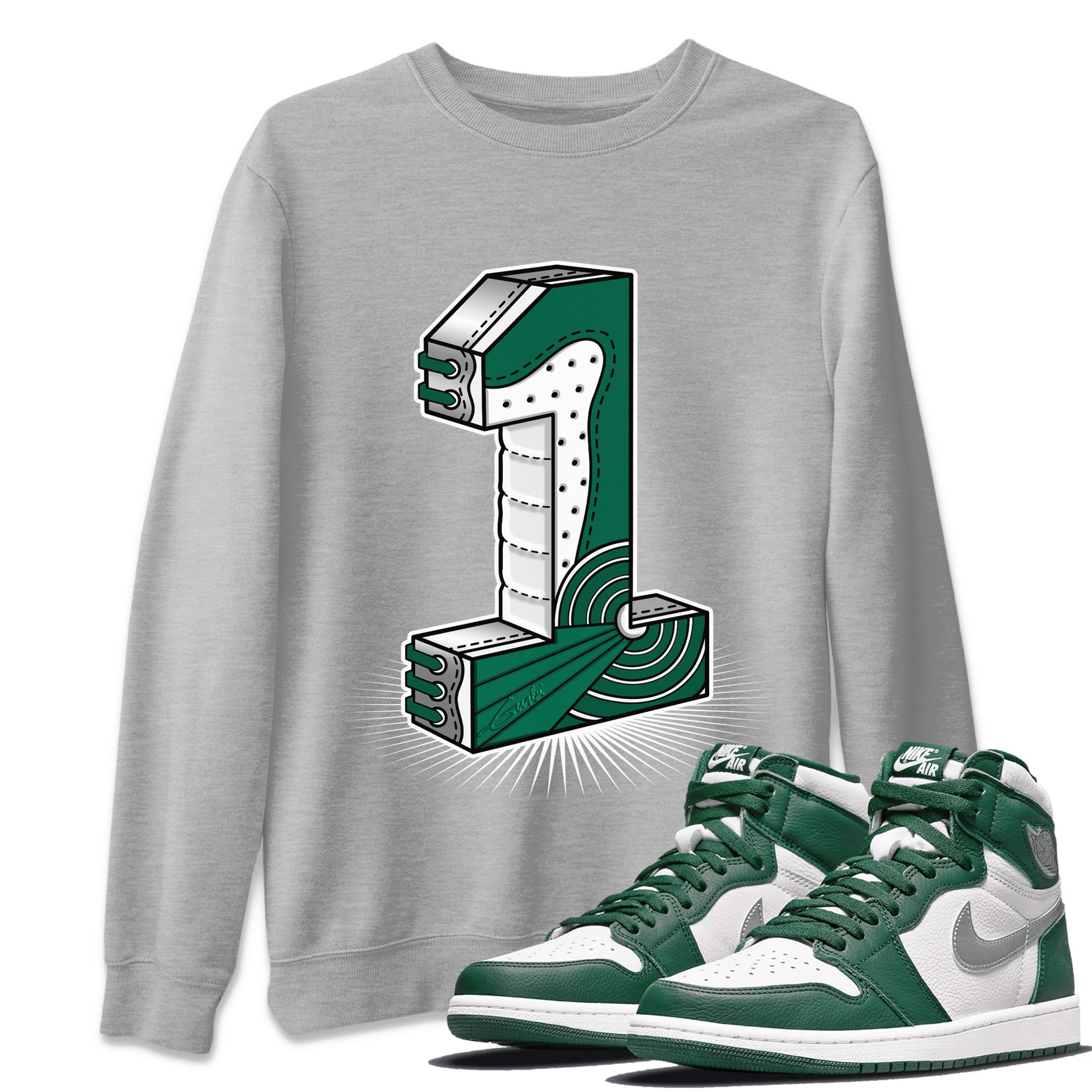 Jordan 1 Gorge Green Sneaker Match Tees One Statue Sneaker Tees Jordan 1 Gorge Green Sneaker Release Tees Unisex Shirts