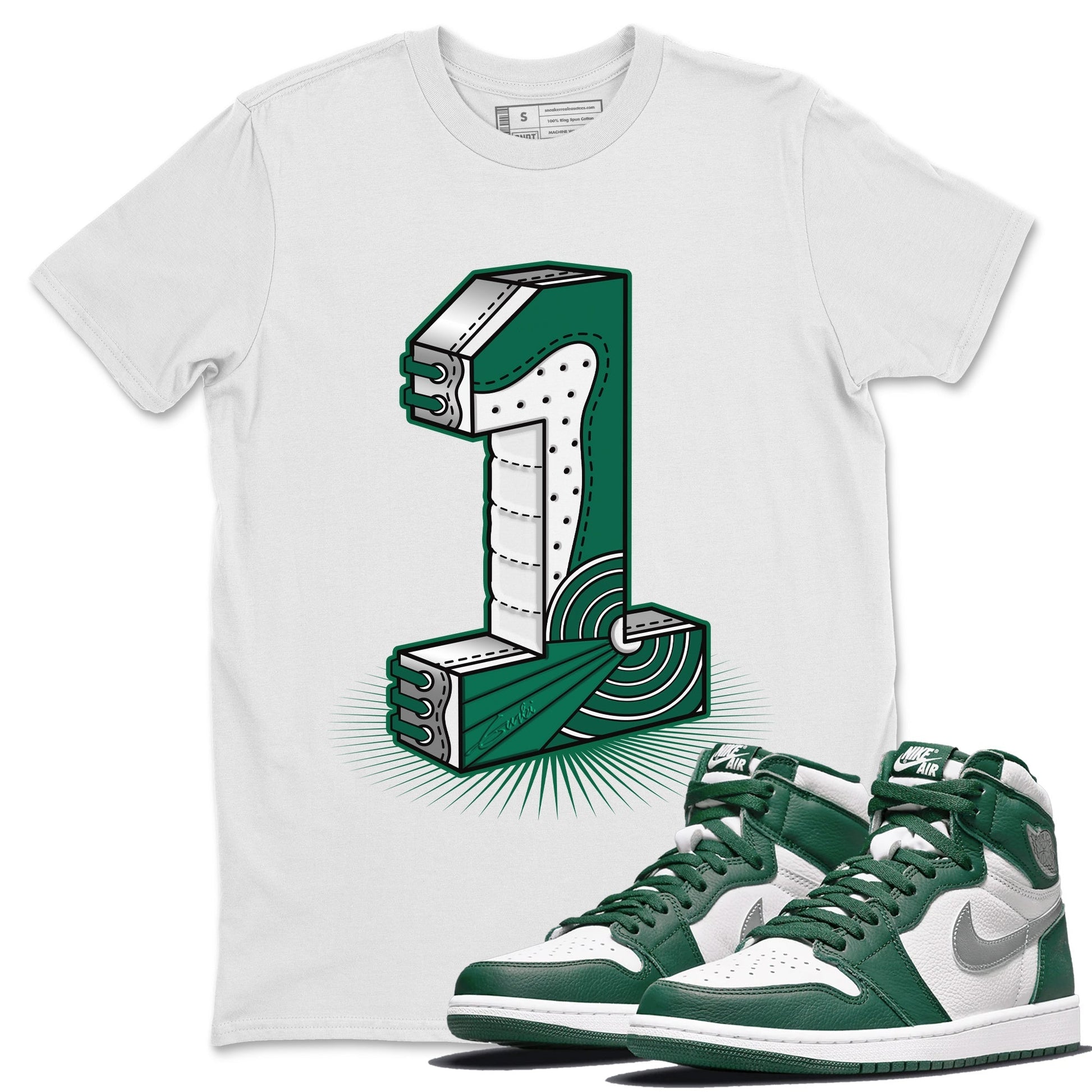 Jordan 1 Gorge Green Sneaker Match Tees One Statue Sneaker Tees Jordan 1 Gorge Green Sneaker Release Tees Unisex Shirts