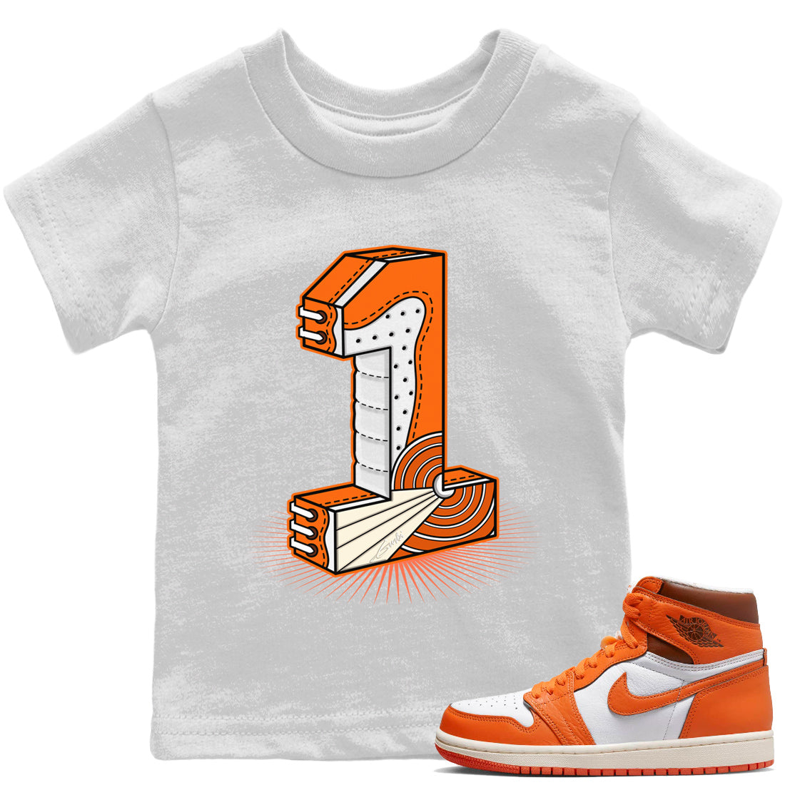 Jordan 1 Starfish Sneaker Match Tees One Statue Sneaker Tees Jordan 1 Starfish Sneaker Release Tees Kids Shirts