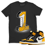 Jordan 1 Yellow Toe Sneaker Match Tees One Statue Sneaker Tees Jordan 1 Yellow Toe Sneaker Release Tees Unisex Shirts