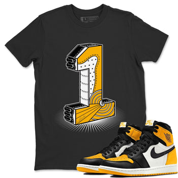 Jordan 1 Yellow Toe Sneaker Match Tees One Statue Sneaker Tees Jordan 1 Yellow Toe Sneaker Release Tees Unisex Shirts
