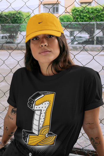 Jordan 1 Yellow Toe Sneaker Match Tees One Statue Sneaker Tees Jordan 1 Yellow Toe Sneaker Release Tees Unisex Shirts