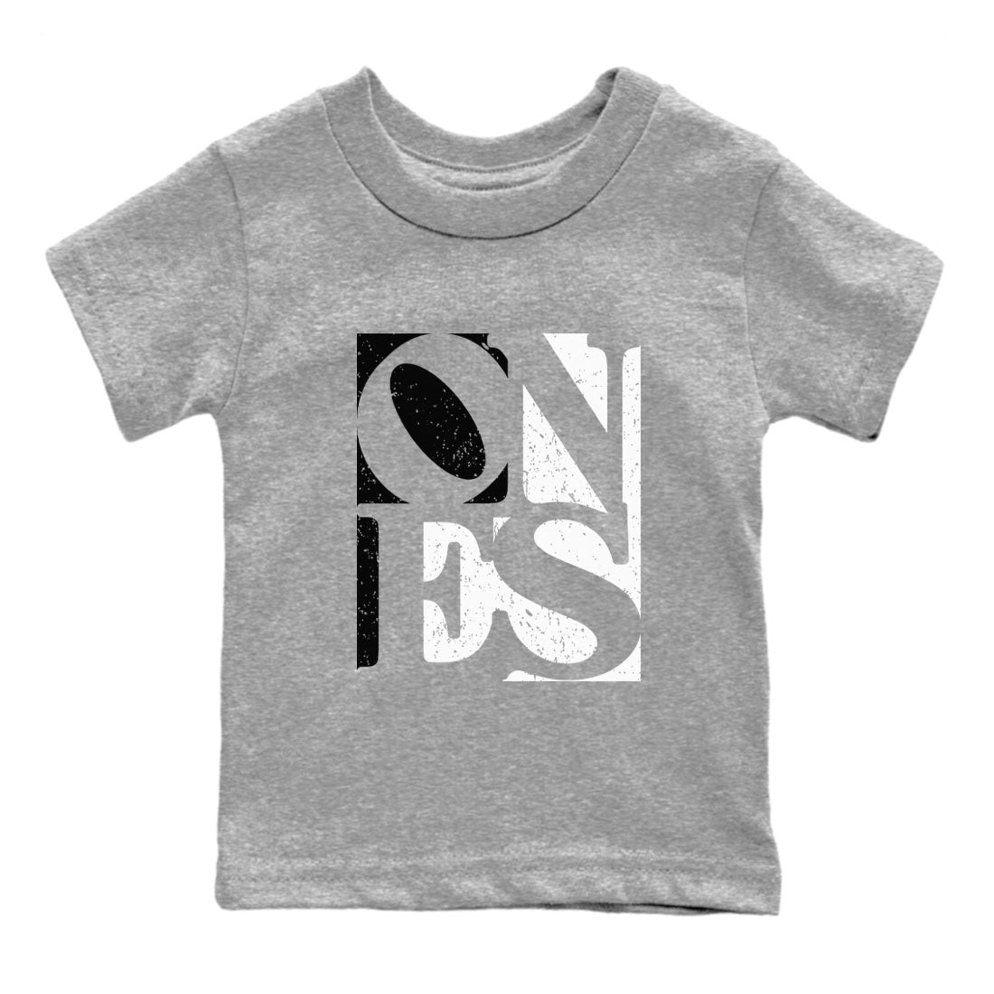 Air Jordan 1 High OG Black White shirt to match jordans Ones sneaker tees 1s Black White SNRT sneaker release tees baby toddler Heather Grey 2 cotton Shirt