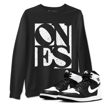 Air Jordan 1 High OG Black White shirt to match jordans Ones sneaker tees 1s Black White SNRT Sneaker Release Tees unisex cotton Black 1 crew neck shirt