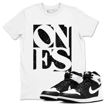 Air Jordan 1 High OG Black White shirt to match jordans Ones sneaker tees 1s Black White SNRT Sneaker Release Tees unisex cotton White 1 crew neck shirt