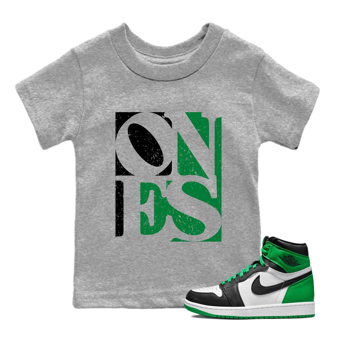Air Jordan 1 Celtics Ones Baby and Kids Sneaker Tees Air Jordan 1 High OG Celtics Kids Sneaker Tees Size Chart