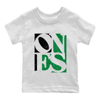 Air Jordan 1 Celtics Sneaker Match Tees Ones Sneaker Tees Air Jordan 1 High OG Celtics Sneaker Release Tees Kids Shirts White 2