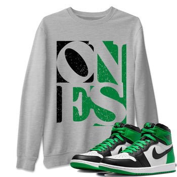 Air Jordan 1 Celtics Sneaker Match Tees Ones Sneaker Tees Air Jordan 1 High OG Celtics Sneaker Release Tees Unisex Shirts Heather Grey 1