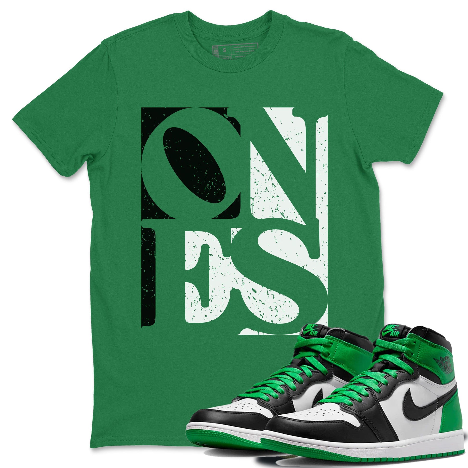 Air Jordan 1 Celtics Ones Crew Neck Sneaker Tees Air Jordan 1 High OG Celtics Sneaker T-Shirts Size Chart