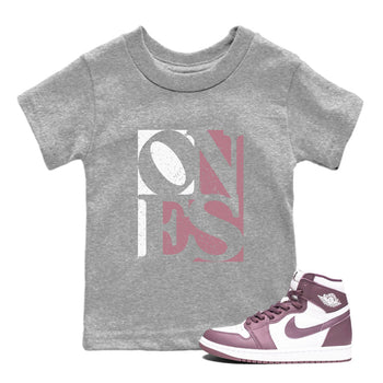 Air Jordan 1 Mauve shirt to match jordans Ones sneaker tees Air Jordan 1 Mauve SNRT Sneaker Tees Baby Toddler Heather Grey 2 T-Shirt