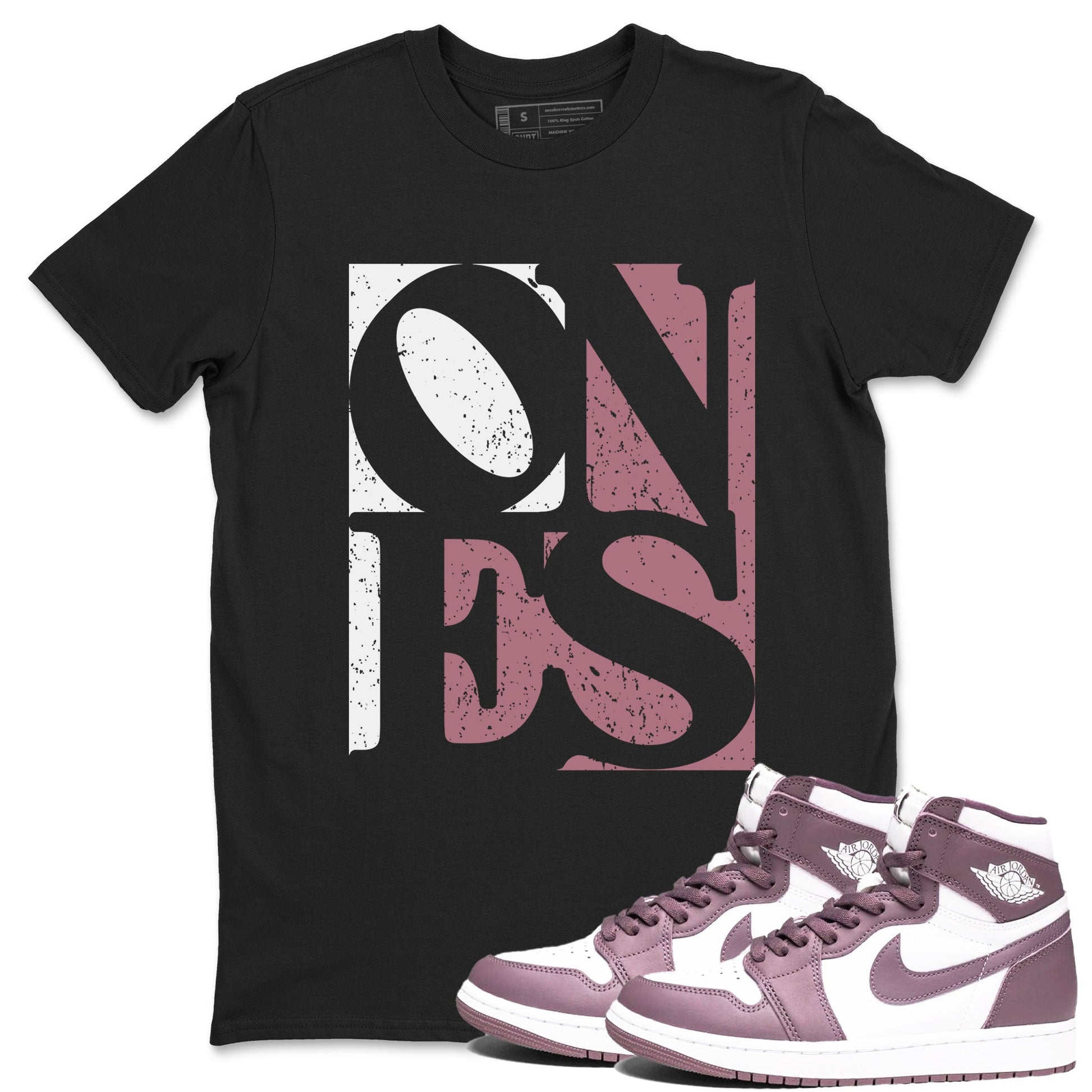 Air Jordan 1 Mauve shirt to match jordans Ones sneaker tees Air Jordan 1 High OG Mauve SNRT Sneaker Tees Unisex Black 1 T-Shirt