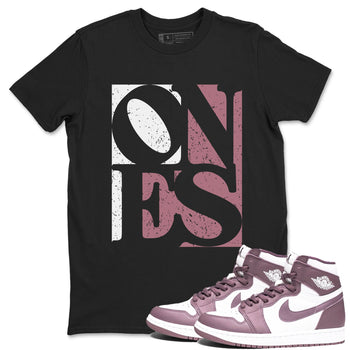 Air Jordan 1 Mauve shirt to match jordans Ones sneaker tees Air Jordan 1 High OG Mauve SNRT Sneaker Tees Unisex Black 1 T-Shirt