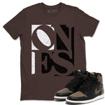 Air Jordan 1 High OG Palomino shirt to match jordans Ones sneaker tees Air Jordan 1 Palomino SNRT Sneaker Release Tees Unisex Dark Chocolate 1 T-Shirt