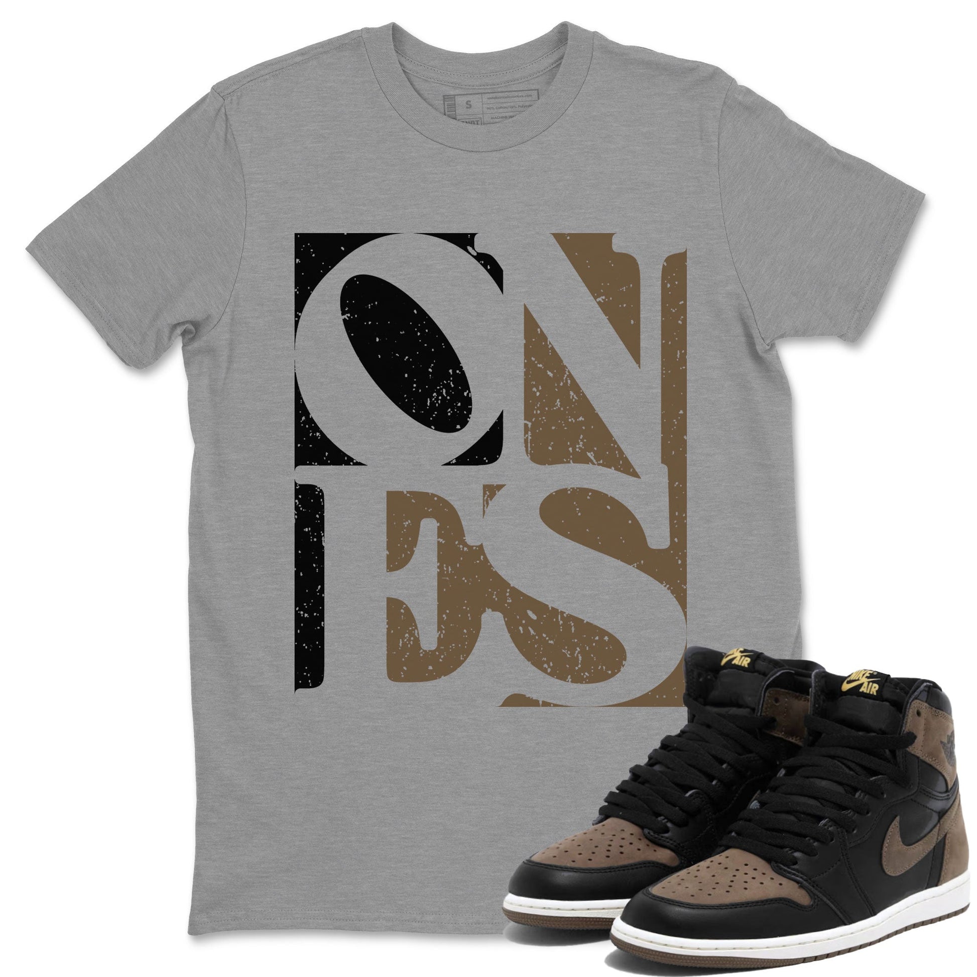 Air Jordan 1 High OG Palomino shirt to match jordans Ones sneaker tees Air Jordan 1 Palomino SNRT Sneaker Release Tees Unisex Heather Grey 1 T-Shirt