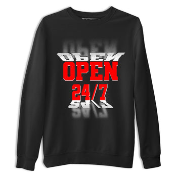 Air Jordan 1 University Red shirt to match jordans Open 24 7 sneaker tees Air Jordan 1 University Red SNRT Sneaker Release Tees Unisex Black 2 T-Shirt