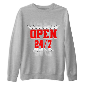 Air Jordan 1 University Red shirt to match jordans Open 24 7 sneaker tees Air Jordan 1 University Red SNRT Sneaker Release Tees Unisex Heather Grey 2 T-Shirt