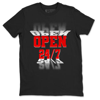 Air Jordan 1 University Red shirt to match jordans Open 24 7 sneaker tees Air Jordan 1 University Red SNRT Sneaker Release Tees Unisex Black 2 T-Shirt