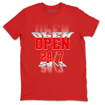 Air Jordan 1 University Red shirt to match jordans Open 24 7 sneaker tees Air Jordan 1 University Red SNRT Sneaker Release Tees Unisex Red 2 T-Shirt