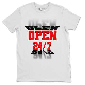 Air Jordan 1 University Red shirt to match jordans Open 24 7 sneaker tees Air Jordan 1 University Red SNRT Sneaker Release Tees Unisex White 2 T-Shirt