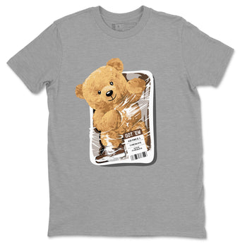 AF1 Chocolate shirt to match jordans Package Bear sneaker tees Air Force 1 Chocolate SNRT Sneaker Release Tees Cotton Sneaker Tee Heather Grey 2 T-Shirt