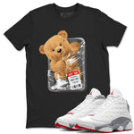 Air Jordan 13 Wolf Grey Sneaker Match Tees Packaged Bear Sneaker Tees Jordan 13 Wolf Grey Sneaker Release Tees Sneaker Matching  Unisex Shirts Black 2