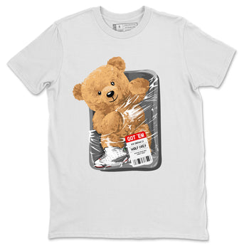 Air Jordan 13 Wolf Grey Sneaker Match Tees Packaged Bear Sneaker Tees Jordan 13 Wolf Grey Sneaker Release Tees Sneaker Matching  Unisex Shirts White 2