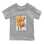 Jordan 4 Retro Red Cement Sneaker Match Tees Packaged Bear Sneaker Tees Air Jordan 4 Red Cement SNRT Sneaker Release Tees Kids, Youth, Baby Clothing Heather Grey 2